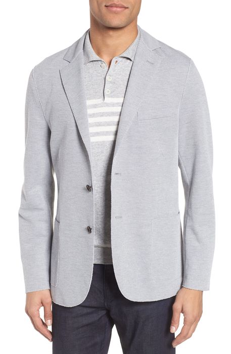 Eleventy Slim Fit Jersey Sport Coat in Grey