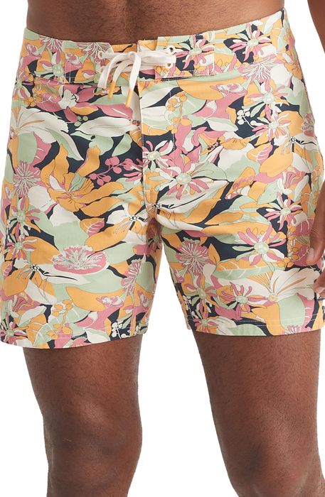 Marine Layer Men's Coronado Floral Board Shorts in Vintage Floral Print