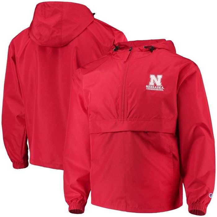 Men's Champion Scarlet Nebraska Huskers Packable Jacket