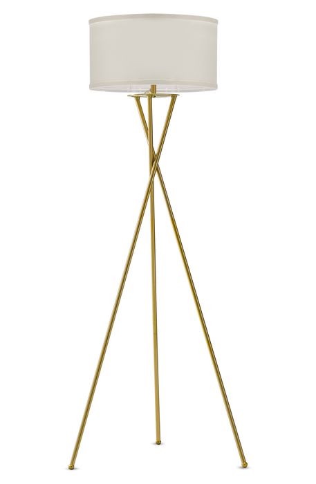 Brightech Jaxon LED Tripod Floor Lamp in Brass