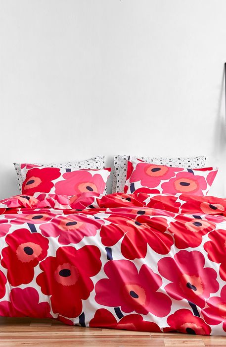 Marimekko Unikko Comforter & Sham Set in Red