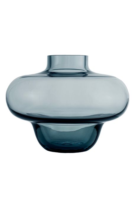 Kosta Boda Small Kappa Glass Vase in Blue Grey Green