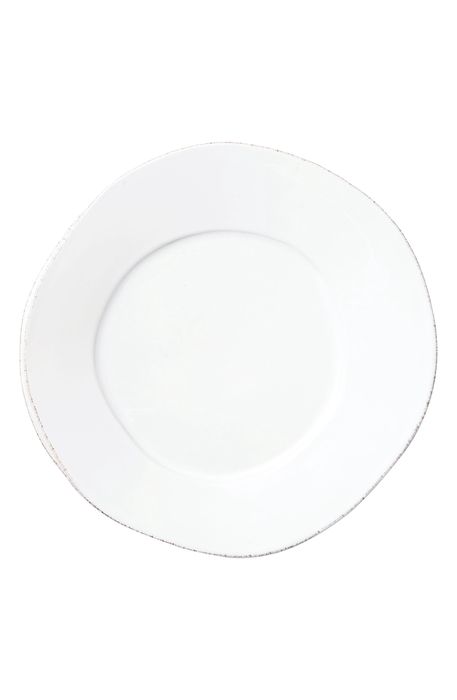 VIETRI Lastra Stoneware Dinner Plate in White