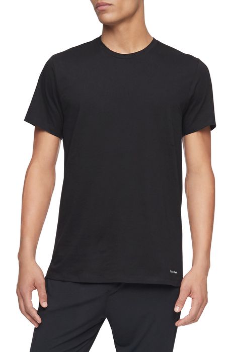 Calvin Klein 3-Pack Cotton Crewneck T-Shirt in Black