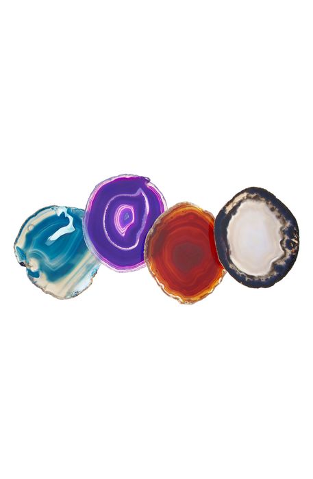 ANNA New York Pedra Set of 4 Agate Coasters in Assorted