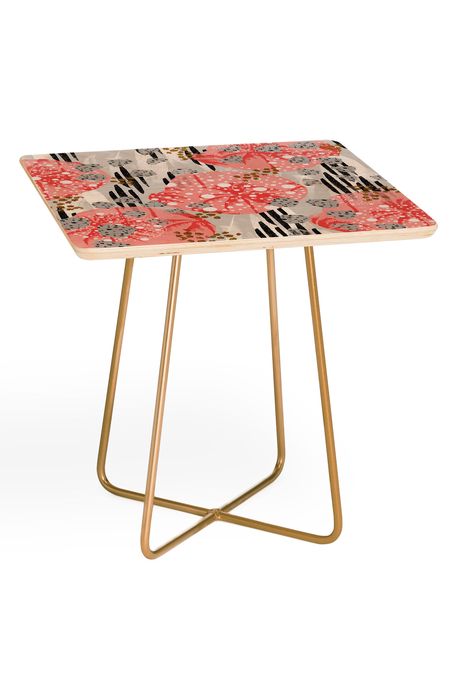 Deny Designs Marta B. Camarasa Abstract Side Table in Pink
