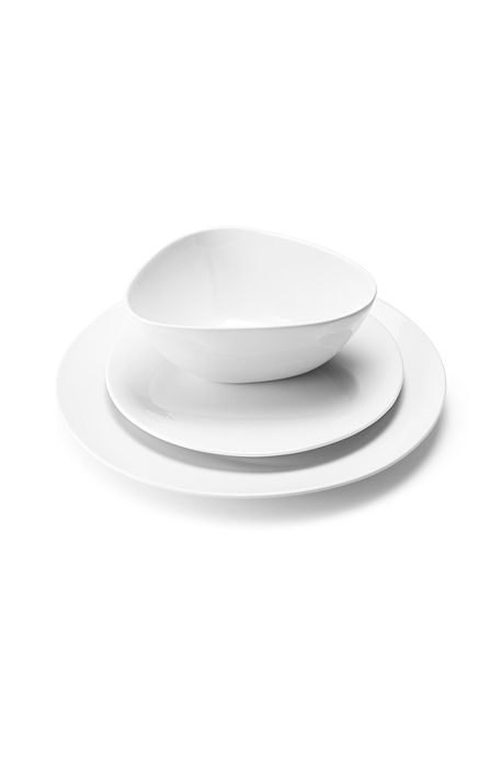 Georg Jensen Sky 3-Piece Porcelain Dinnerware Set in White