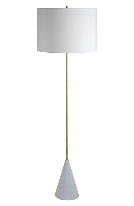 Renwil Lacuna Floor Lamp in Antique Brushed White