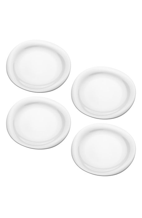 Georg Jensen Set of 4 Cobra Porcelain Salad Plates in White