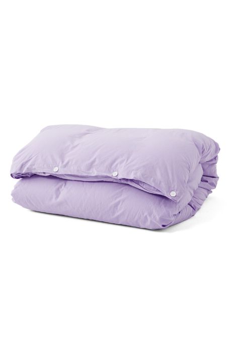 Tekla Organic Cotton Percale Duvet Cover in Lavender