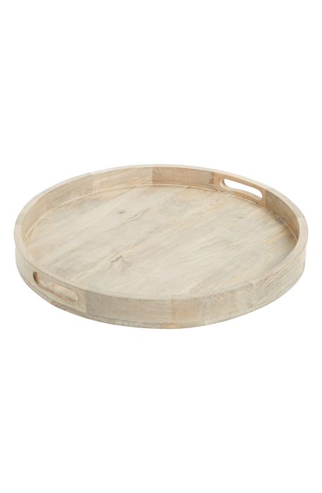 Nordstrom at Home Large Round Acacia Wood Serving Tray in Blonde