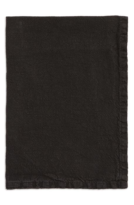Hawkins New York Simple Linen Napkin in Black