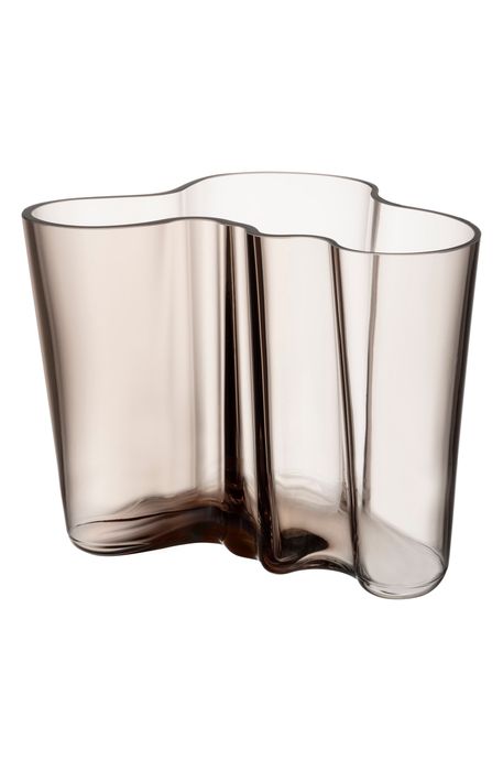 Iittala Alvar Aalto Glass Vase in Linen