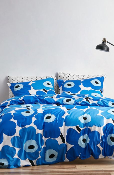 Marimekko Unikko Comforter & Sham Set in Blue