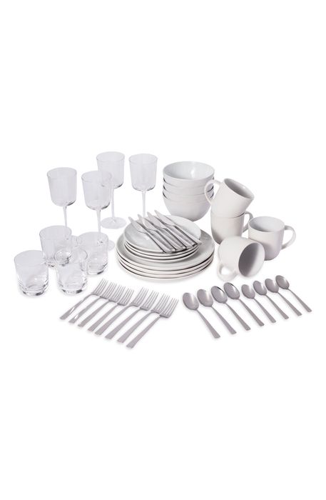 Leeway Home The Full Way 44-Piece Set in White Solids