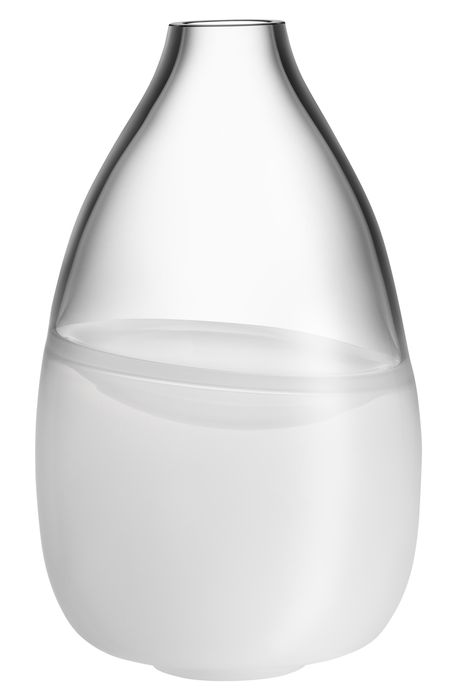 Kosta Boda Septum Glass Vase in White/Black