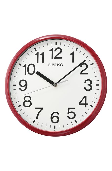Seiko Office Wall Clock in Red