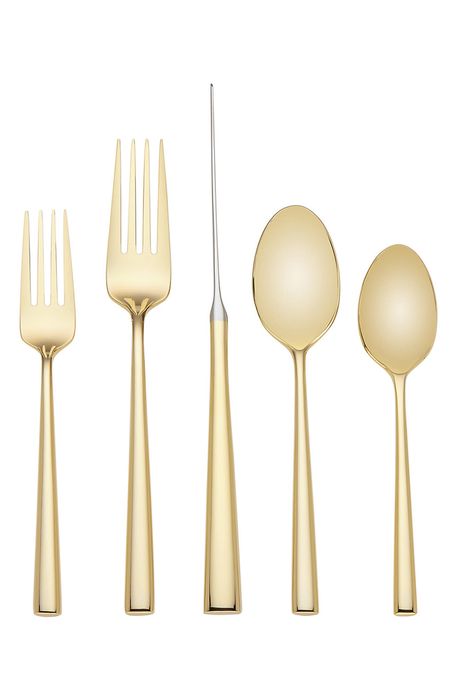 kate spade new york malmo gold 5-piece flatware place setting