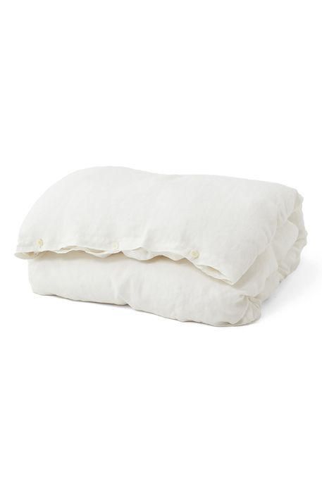 Tekla Linen Duvet Cover in Cream White