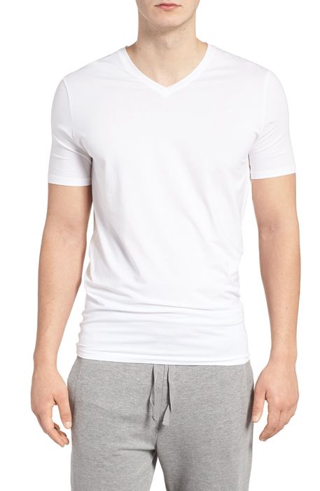 Tommy John Cool Cotton High V-Neck Undershirt in White
