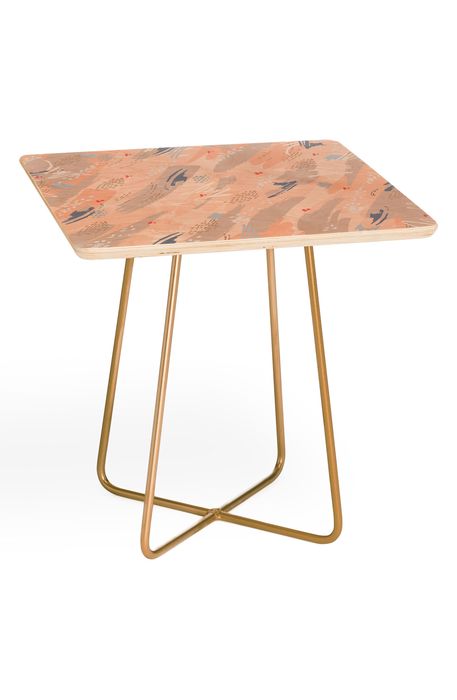 Deny Designs Iveta Abolina Happy Friday Side Table in Pink