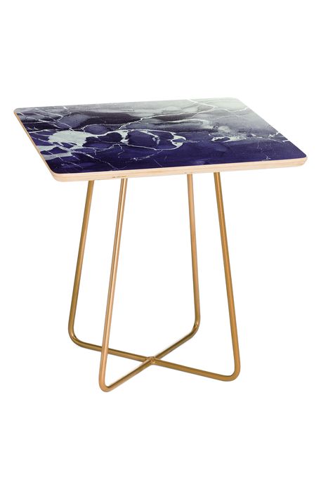 Deny Designs Ultramarine Side Table in Carratoni Ultramarine
