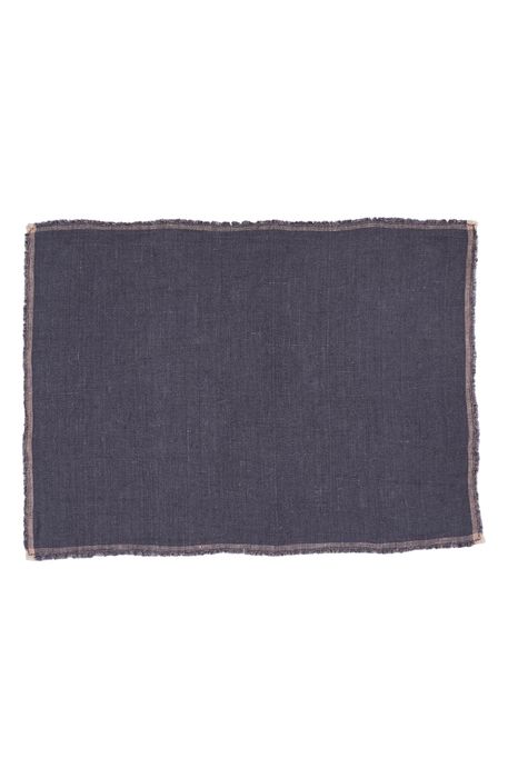 departo Set of 2 Linen Placemats in Slate Gray