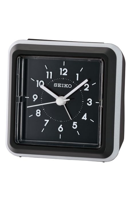 Seiko Ena Alarm Clock in Black