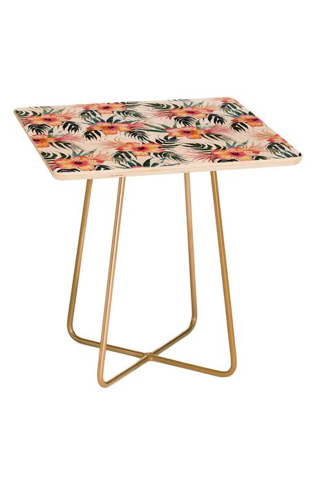 Deny Designs Honolua Tropical Side Table in Pink