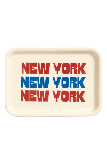 Three Potato Four New York Small Tray in White/Red/Blue