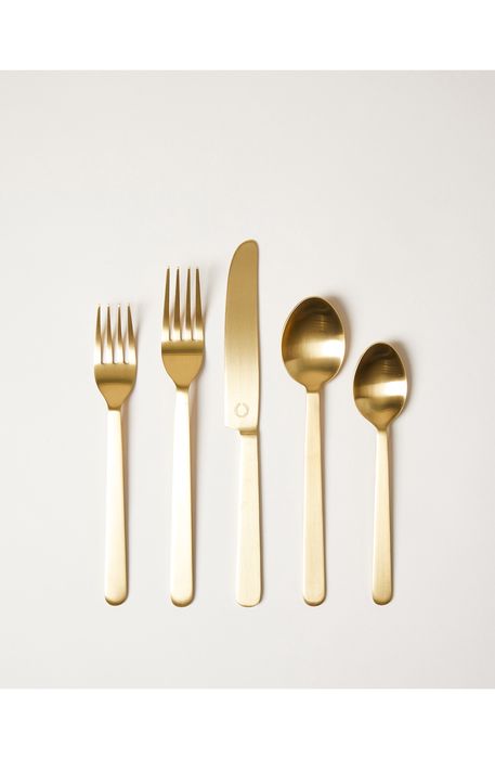 Farmhouse Pottery Stowe 5-Piece Flatware Place Setting in Gold