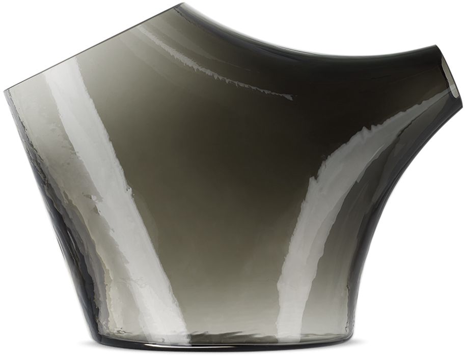 J. Hill's Standard Grey Glass Pot Variations Hop Step Vase