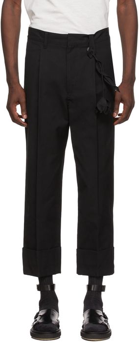 BED J.W. FORD Black Cotton Canvas Trousers