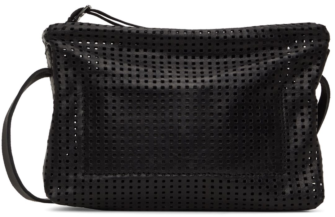 Boris Bidjan Saberi Black Leather XS Primitive Messenger Bag