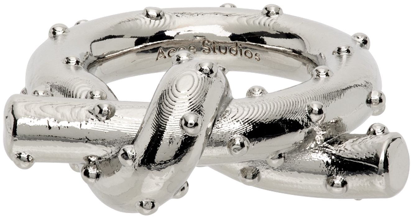 Acne Studios Silver Axelia Knot Ring