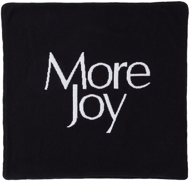 More Joy Black Cashmere 'More Joy' Cushion Cover