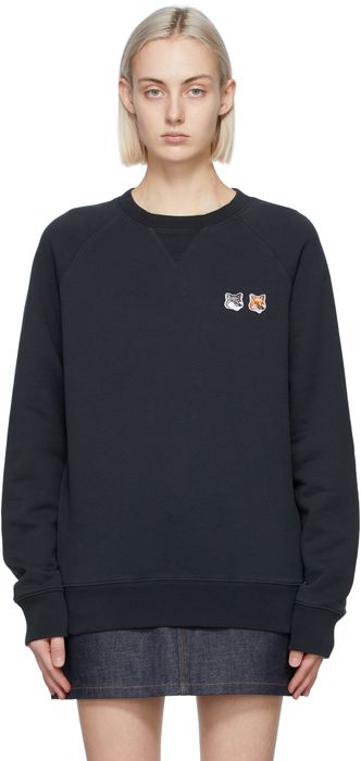 Maison Kitsuné Black Double Fox Head Sweatshirt
