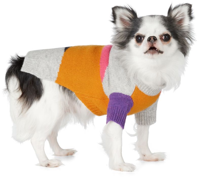 Ware of the Dog Multicolor Asymmetric Pattern Sweater