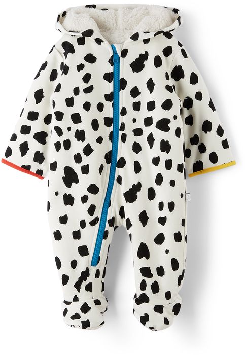 Stella McCartney Baby White & Black Dalmatian Spots Jumpsuit