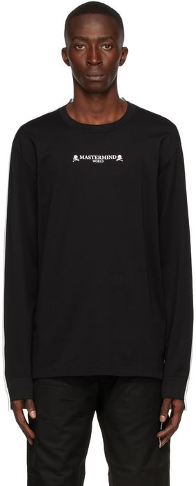 mastermind WORLD Black & White 2 Color Long Sleeve T-Shirt