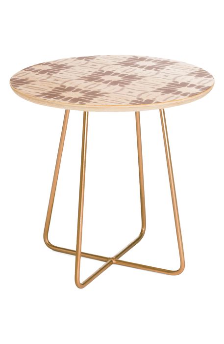 Deny Designs Shibori Side Table in Brown