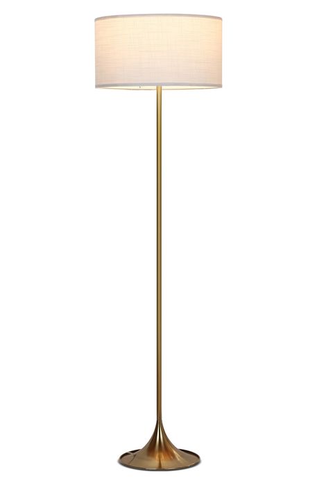 Brightech Quinn LED Floor Lamp in Brass