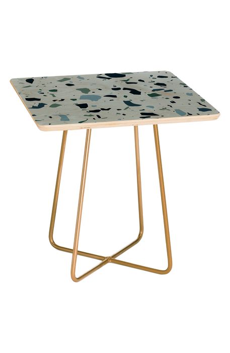 Deny Designs Terrazzo Side Table in Blue