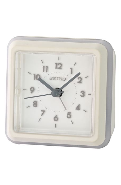 Seiko Ena Alarm Clock in White