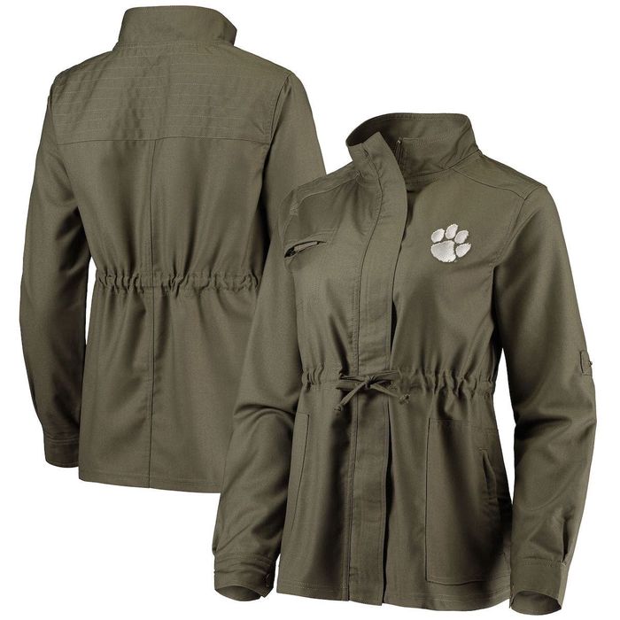 BOXERCRAFT Women's Olive Clemson Tigers Sierra Surplus Full-Zip Jacket