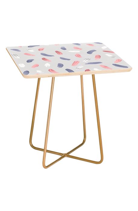 Deny Designs Pastel Side Table in Pink