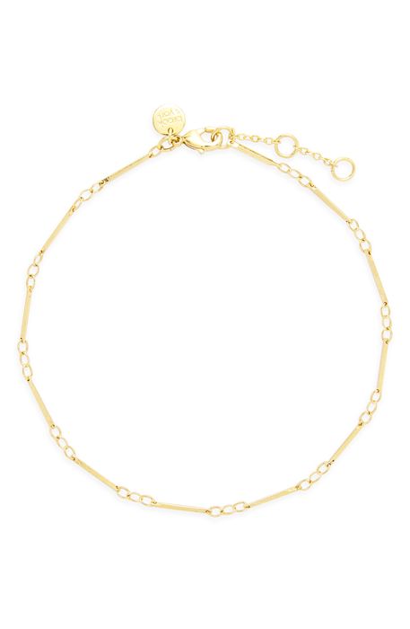 Brook and York Amelia Bar Chain Anklet in Gold