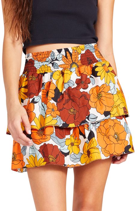 BB Dakota by Steve Madden Hustle & Amp Floral Skirt