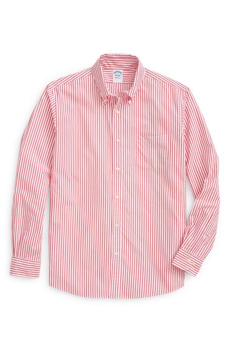 Brooks Brothers Regent Fit Pinstripe Button-Down Shirt in Redbengal