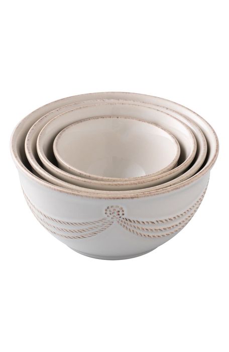 Juliska 'Berry and Thread' Nesting Prep Bowls in Whitewash